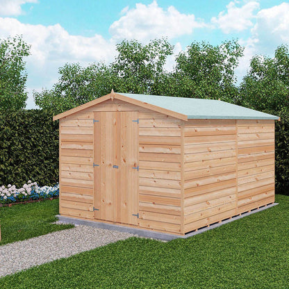 Shire Overlap 10x8ft Value Double Door Wooden Shed - JJ Building Materials