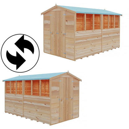 Shire Overlap 10x8ft Value Double Door Wooden Shed - JJ Building Materials