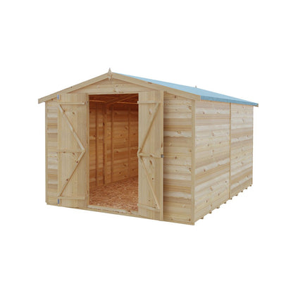 Shire Overlap 10x8ft Value Double Door Wooden Shed - JJ Building Materials