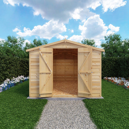Shire Overlap 10x8ft Value Double Door Wooden Shed - JJ Building Materials