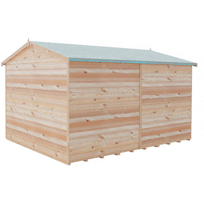 Shire Overlap 10x8ft Value Double Door Wooden Shed - JJ Building Materials