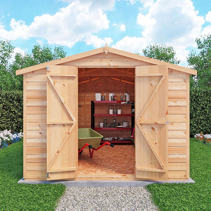 Shire Overlap 10x8ft Value Double Door Wooden Shed - JJ Building Materials