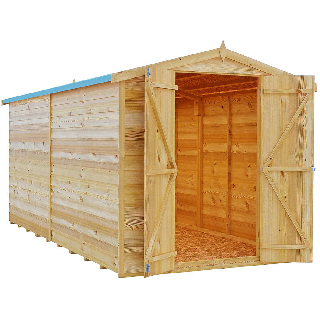 Shire Overlap 12x6ft Value Double Door Wooden Shed - JJ Building Materials