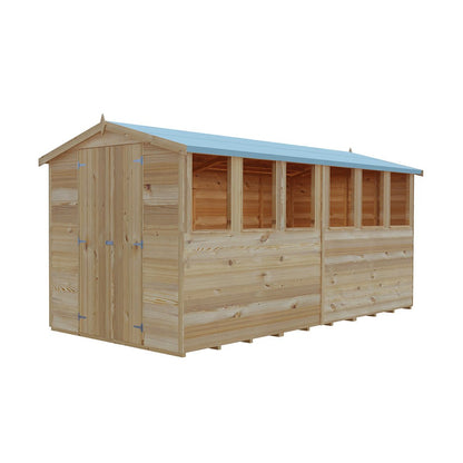 Shire Overlap 12x6ft Value Double Door Wooden Shed - JJ Building Materials