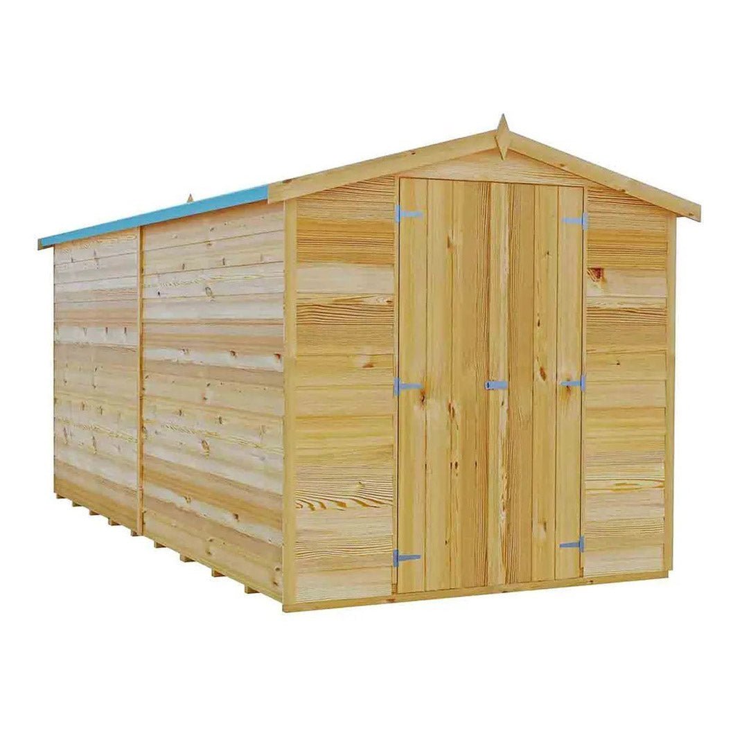 Shire Overlap 12x6ft Value Double Door Wooden Shed - JJ Building Materials