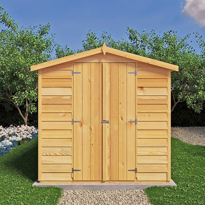 Shire Overlap 12x6ft Value Double Door Wooden Shed - JJ Building Materials
