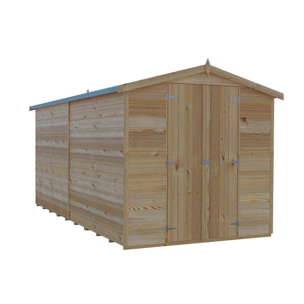 Shire Overlap 12x6ft Value Double Door Wooden Shed - JJ Building Materials