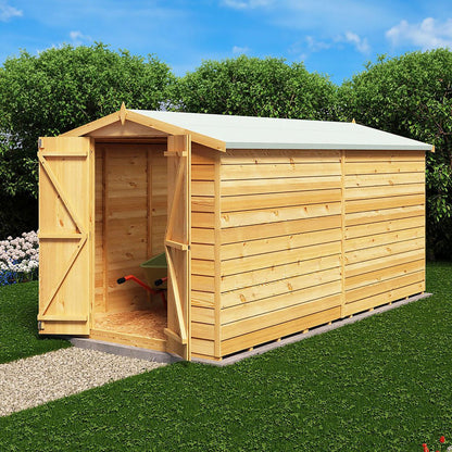 Shire Overlap 12x6ft Value Double Door Wooden Shed - JJ Building Materials