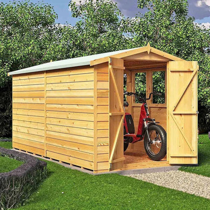 Shire Overlap 12x6ft Value Double Door Wooden Shed - JJ Building Materials