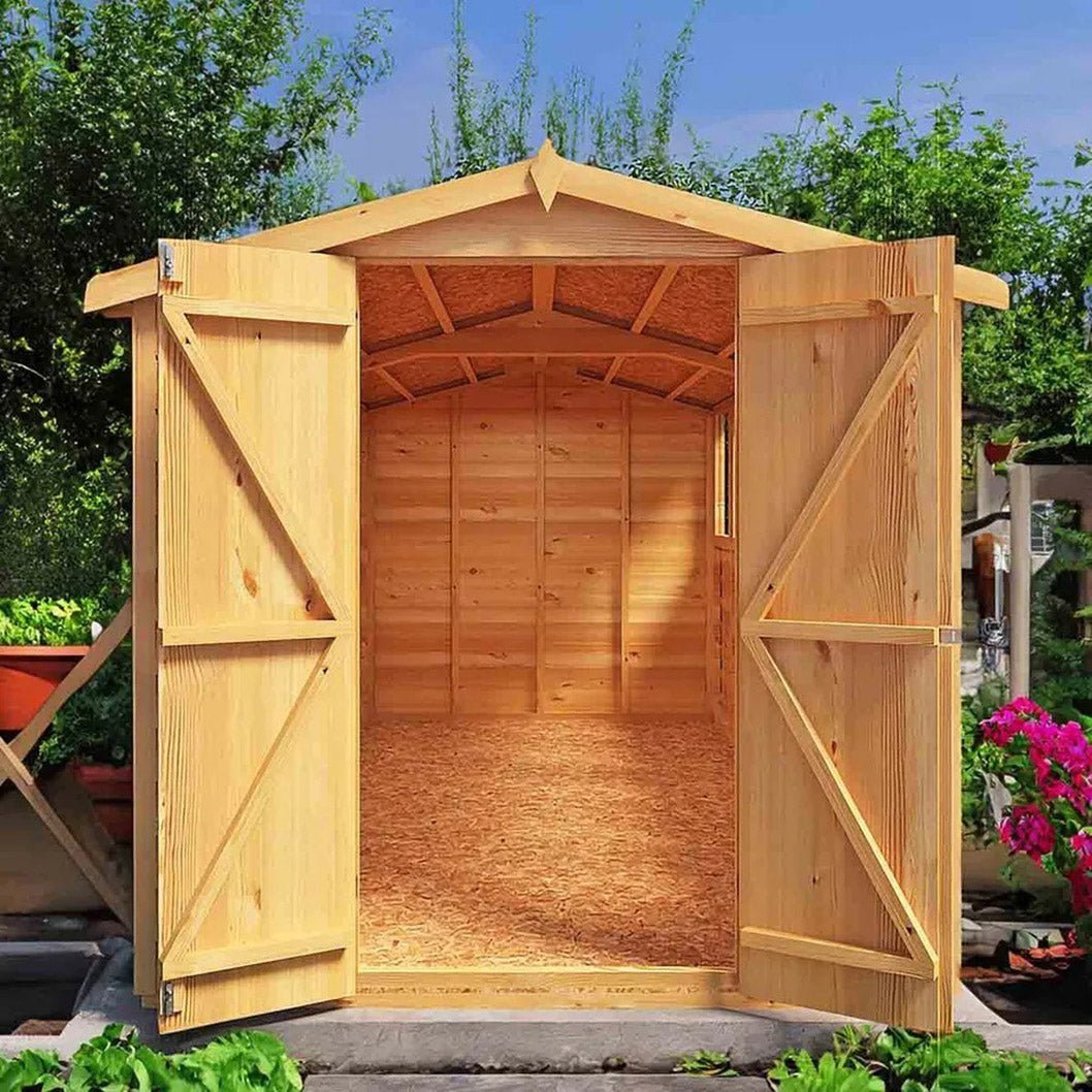 Shire Overlap 12x6ft Value Double Door Wooden Shed - JJ Building Materials