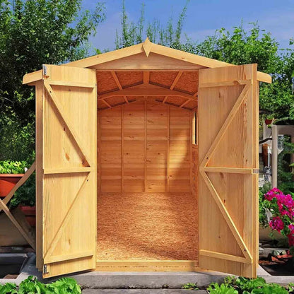 Shire Overlap 12x6ft Value Double Door Wooden Shed - JJ Building Materials