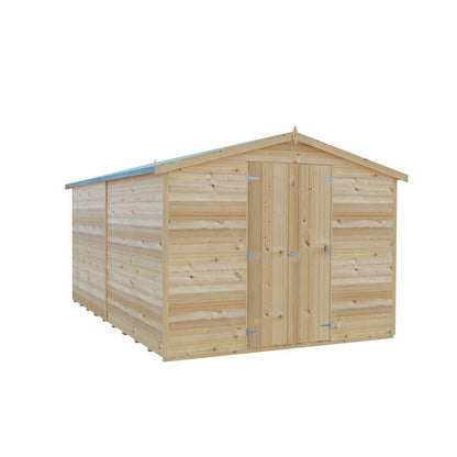 Shire Overlap 12x8ft Value Double Door Wooden Shed - JJ Building Materials