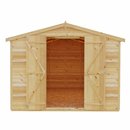 Shire Overlap 12x8ft Value Double Door Wooden Shed - JJ Building Materials