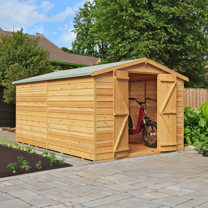 Shire Overlap 12x8ft Value Double Door Wooden Shed - JJ Building Materials