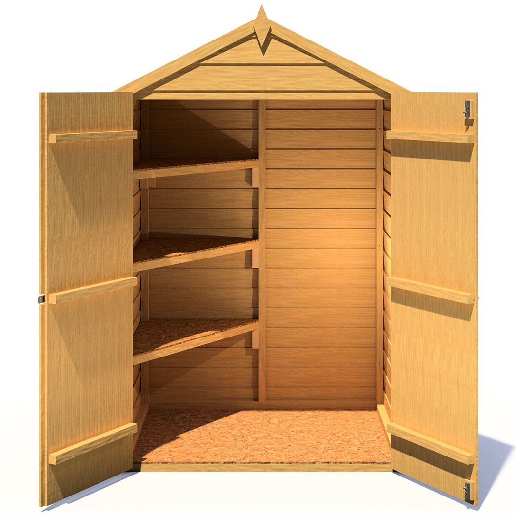 Shire Overlap 4x3ft Double Door Wooden Shed - JJ Building Materials