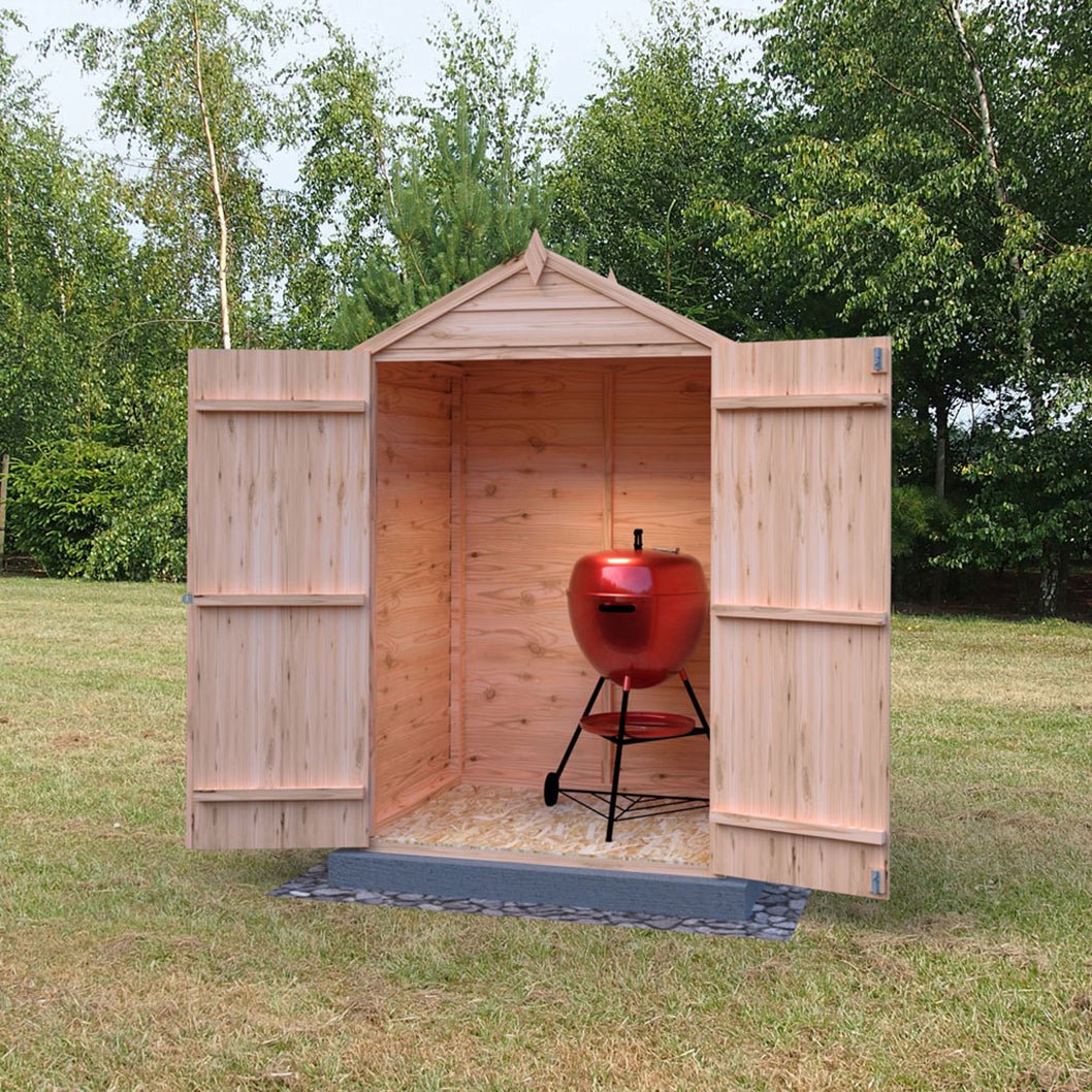 Shire Overlap 4x3ft Double Door Wooden Shed - JJ Building Materials