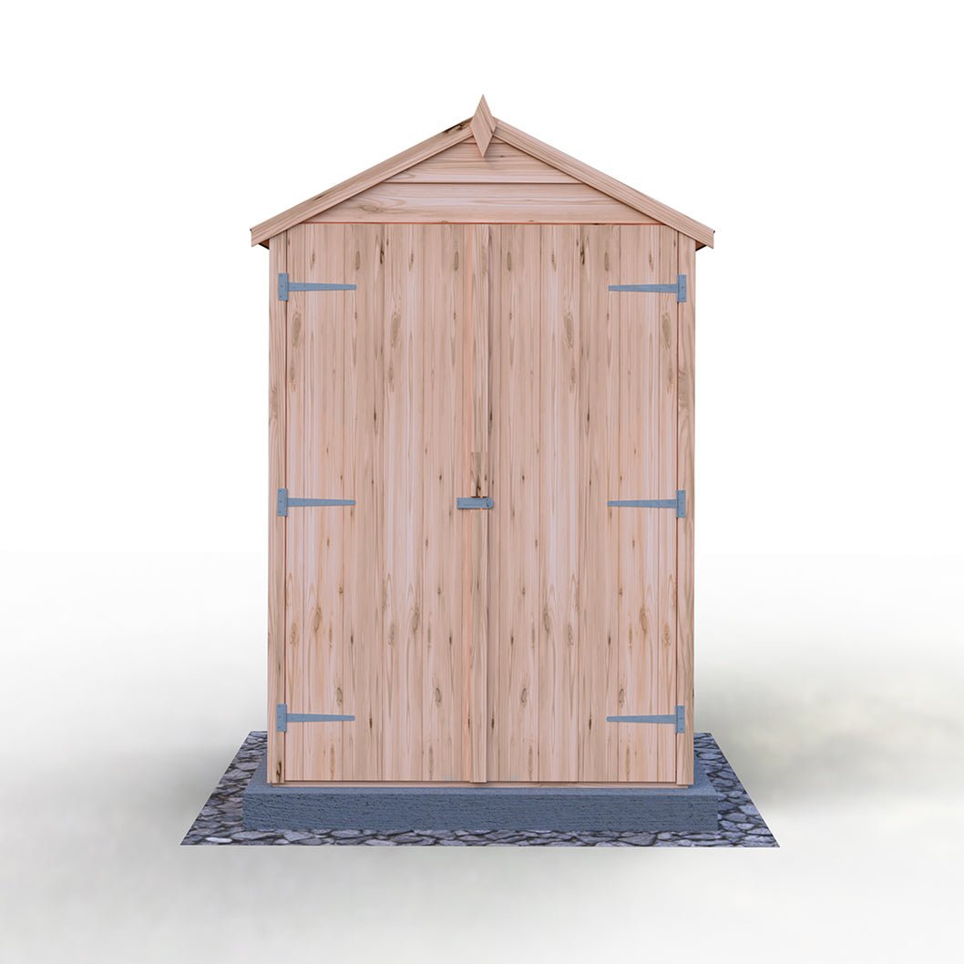 Shire Overlap 4x3ft Double Door Wooden Shed - JJ Building Materials