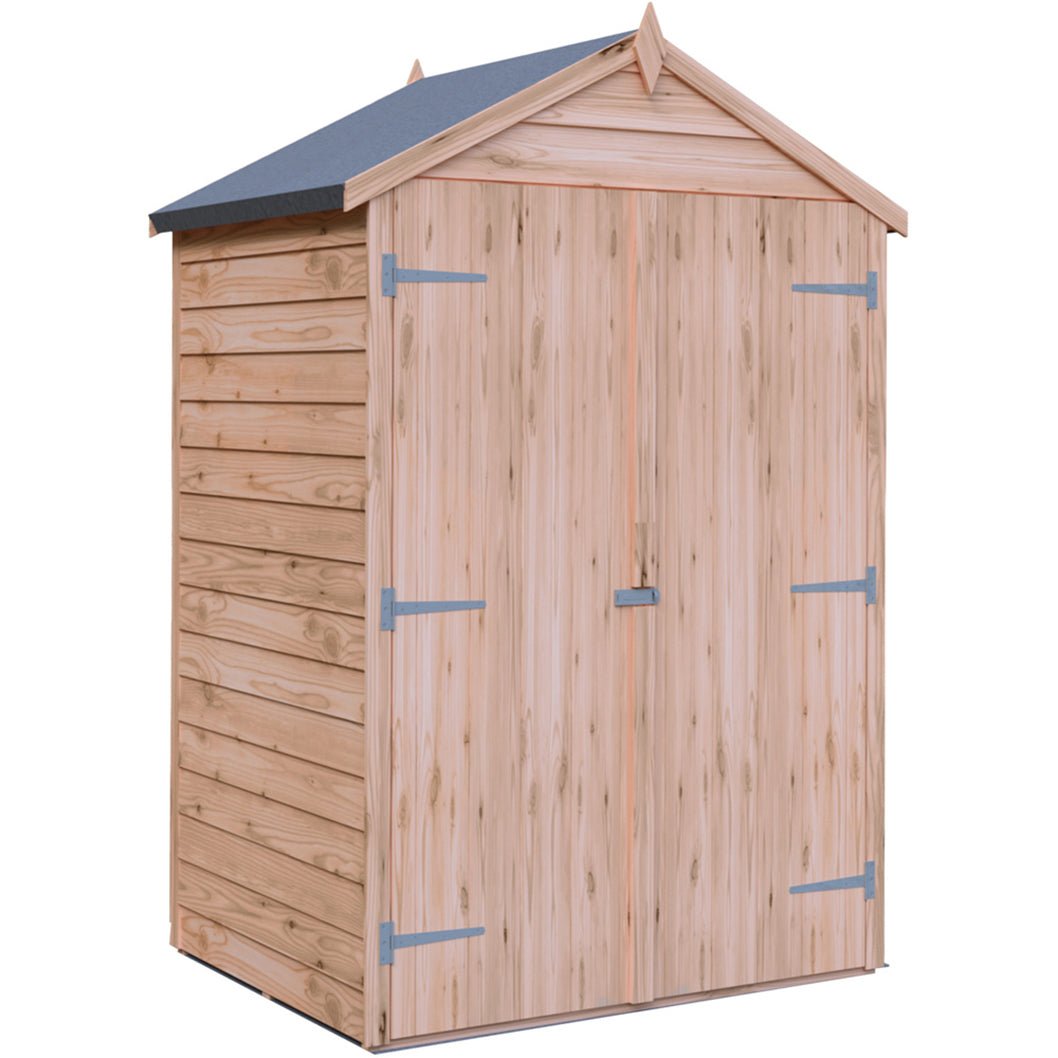 Shire Overlap 4x3ft Double Door Wooden Shed - JJ Building Materials