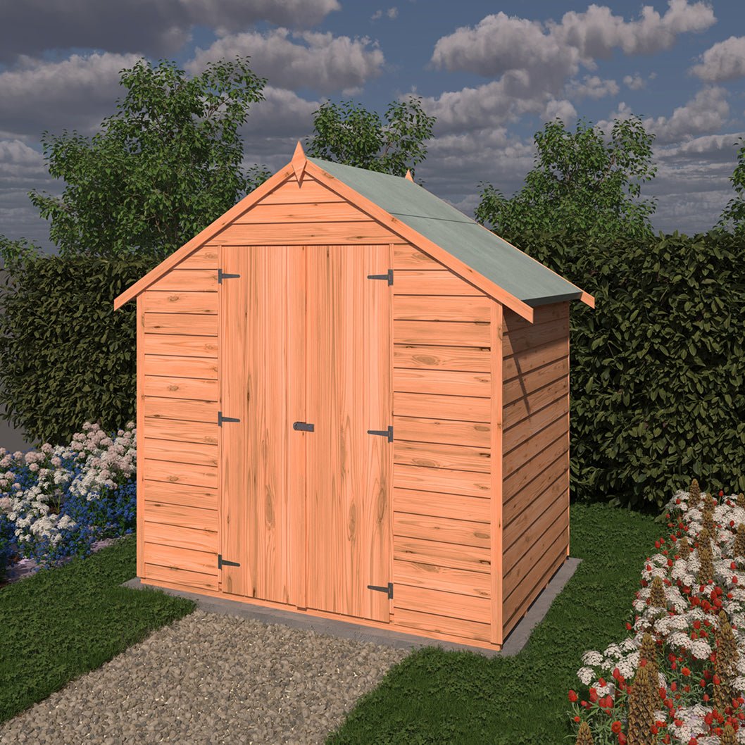 Shire Overlap 4x6ft Double Door Value Wooden Shed - JJ Building Materials