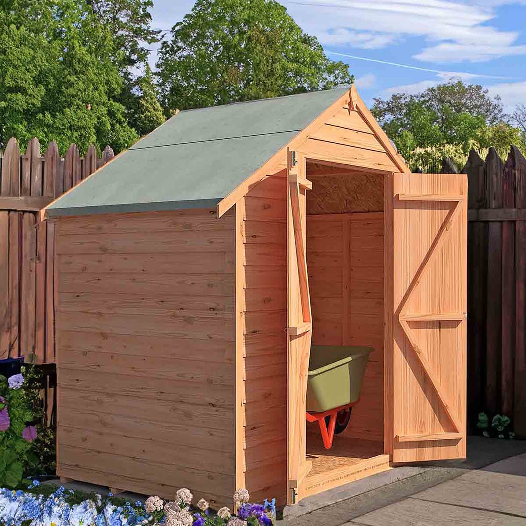 Shire Overlap 4x6ft Double Door Value Wooden Shed - JJ Building Materials