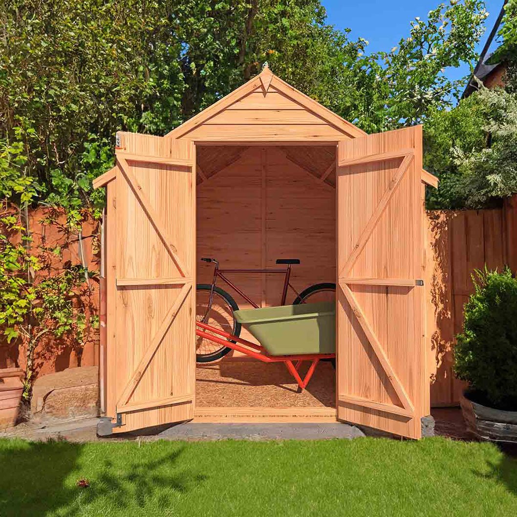 Shire Overlap 4x6ft Double Door Value Wooden Shed - JJ Building Materials