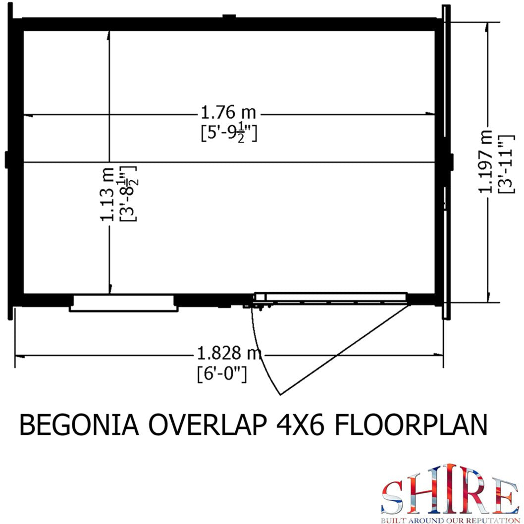 Shire Overlap 6x4ft Single Door Reverse Apex Wooden Shed - JJ Building Materials