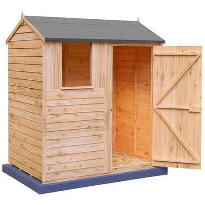 Shire Overlap 6x4ft Single Door Reverse Apex Wooden Shed - JJ Building Materials