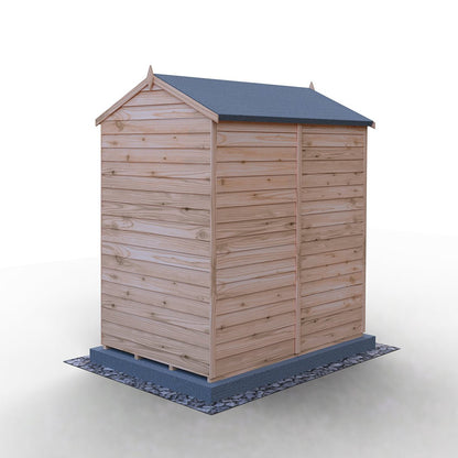 Shire Overlap 6x4ft Single Door Reverse Apex Wooden Shed - JJ Building Materials