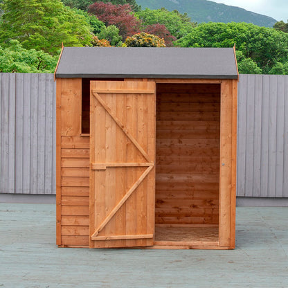 Shire Overlap 6x4ft Single Door Reverse Apex Wooden Shed - JJ Building Materials