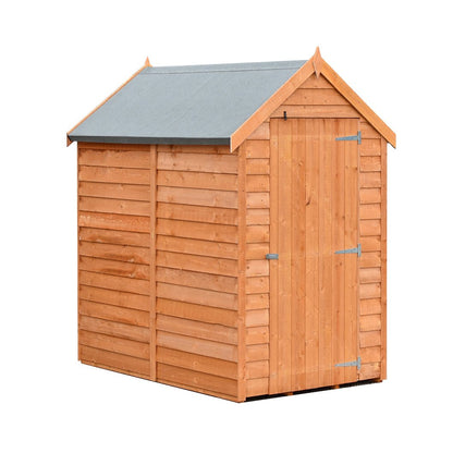 Shire Overlap 6x4ft Single Door Value Wooden Shed - JJ Building Materials