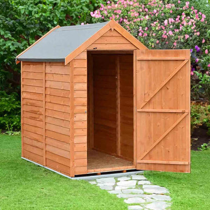 Shire Overlap 6x4ft Single Door Value Wooden Shed - JJ Building Materials