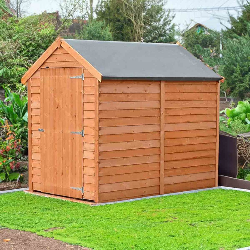 Shire Overlap 6x4ft Single Door Value Wooden Shed - JJ Building Materials