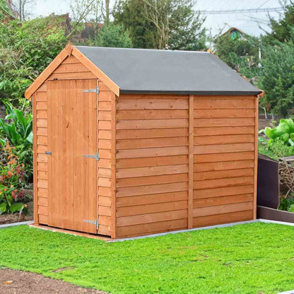 Shire Overlap 6x4ft Single Door Value Wooden Shed - JJ Building Materials