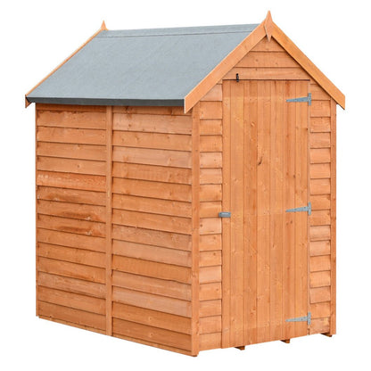 Shire Overlap 6x4ft Single Door Value Wooden Shed - JJ Building Materials