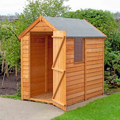 Shire Overlap 6x4ft Single Door Value Wooden Shed - JJ Building Materials