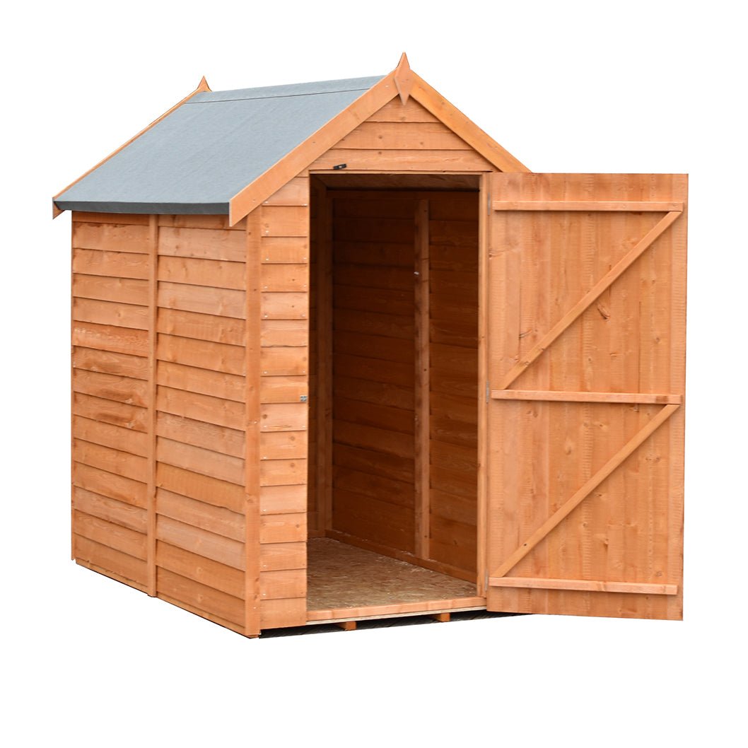 Shire Overlap 6x4ft Single Door Value Wooden Shed - JJ Building Materials