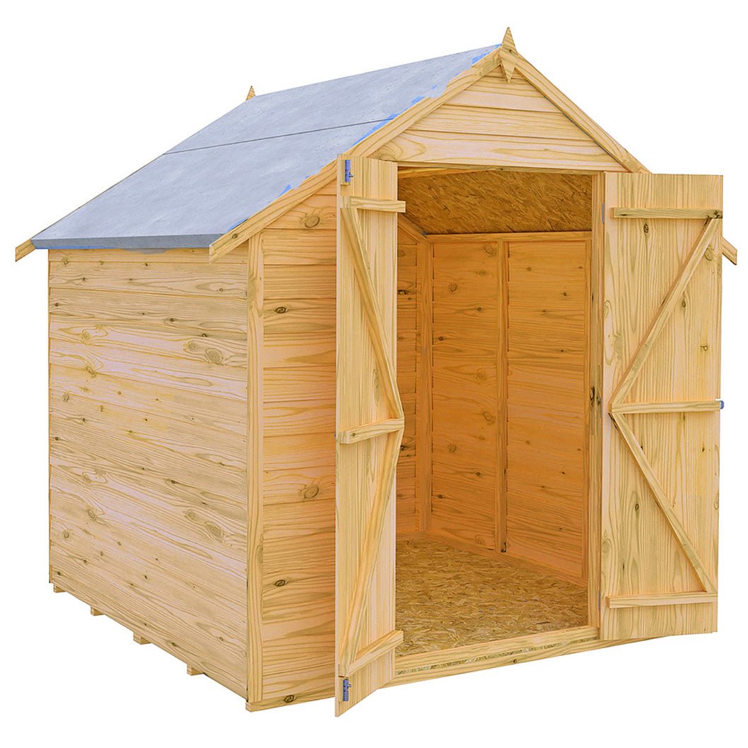 Shire Overlap 6x6ft Double Door Value Wooden Shed - JJ Building Materials