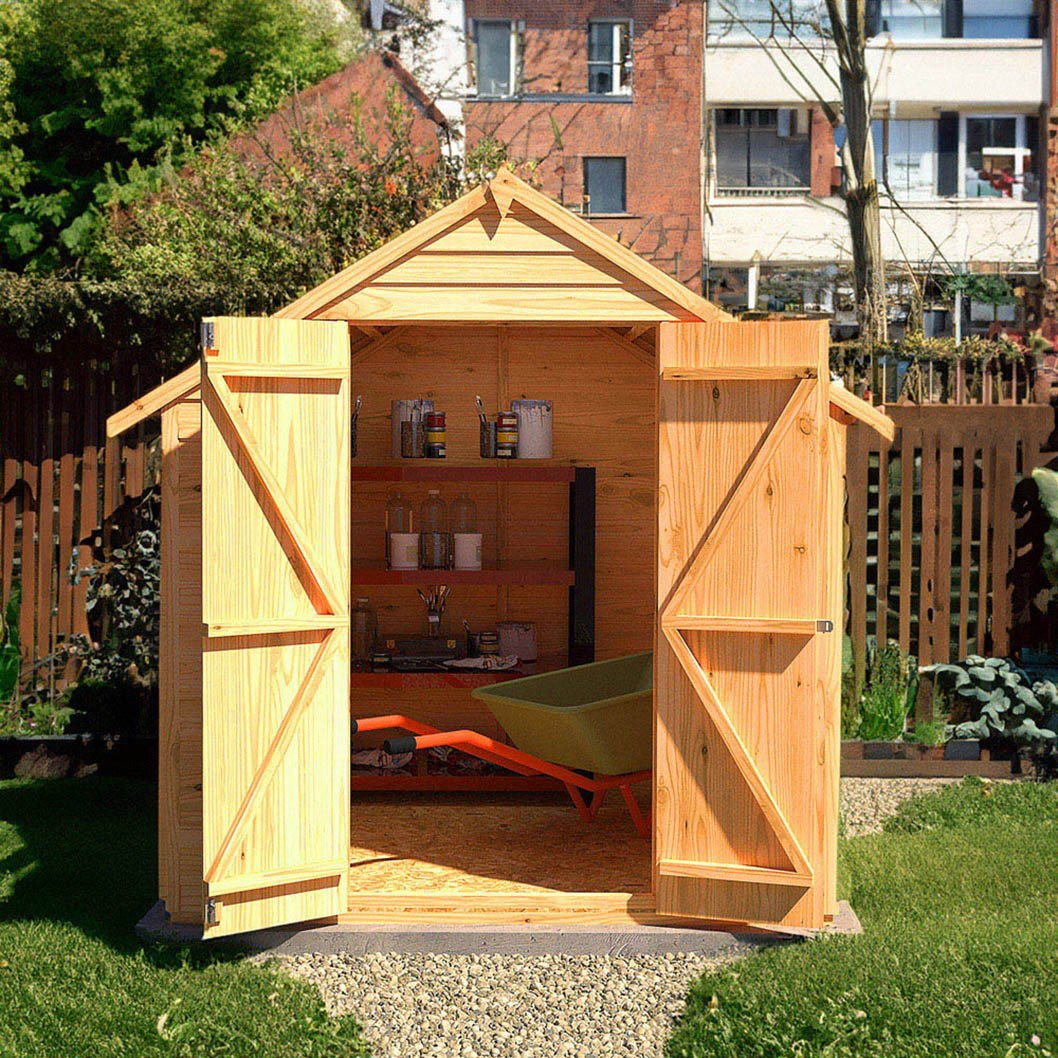 Shire Overlap 6x6ft Double Door Value Wooden Shed - JJ Building Materials