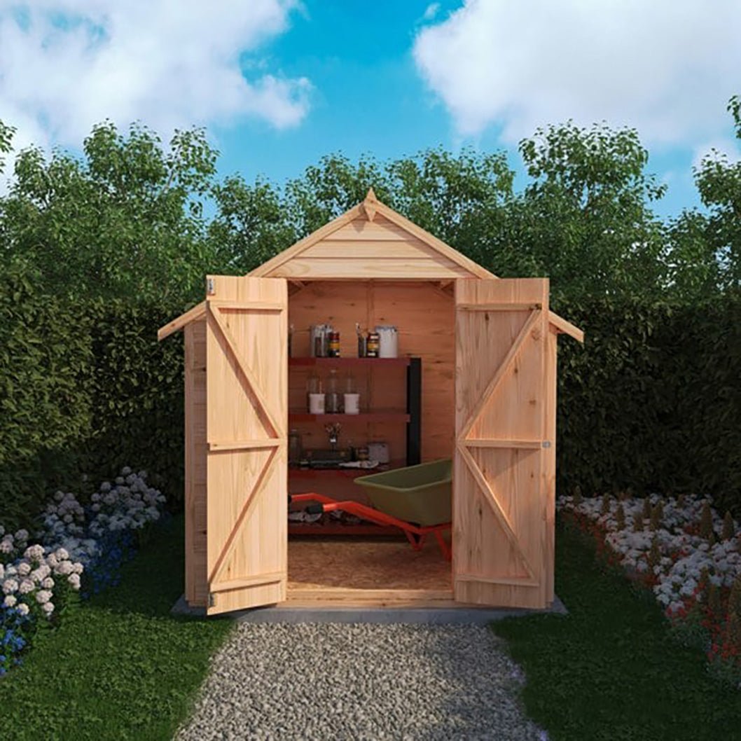 Shire Overlap 6x6ft Double Door Value Wooden Shed - JJ Building Materials