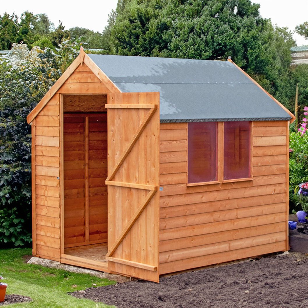 Shire Overlap 7x5ft Single Door Value Wooden Shed - JJ Building Materials