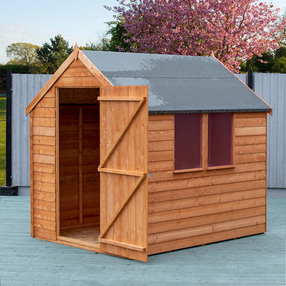 Shire Overlap 7x5ft Single Door Value Wooden Shed - JJ Building Materials
