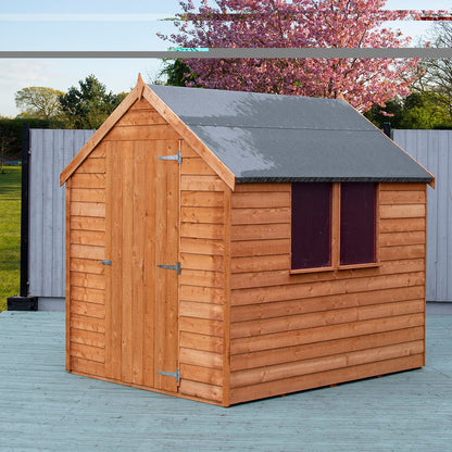 Shire Overlap 7x5ft Single Door Value Wooden Shed - JJ Building Materials