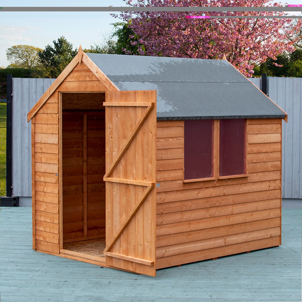Shire Overlap 7x5ft Single Door Value Wooden Shed - JJ Building Materials