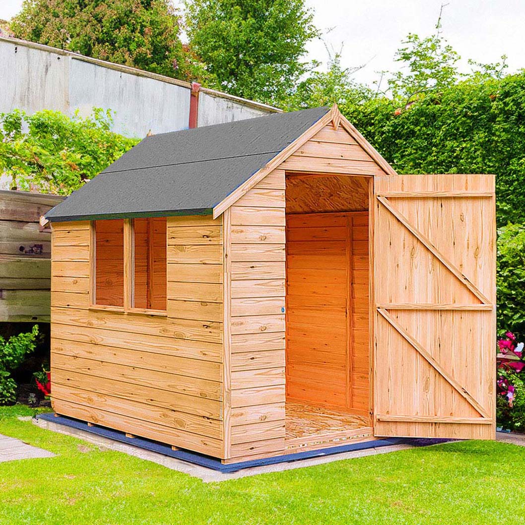Shire Overlap 7x5ft Single Door Value Wooden Shed - JJ Building Materials