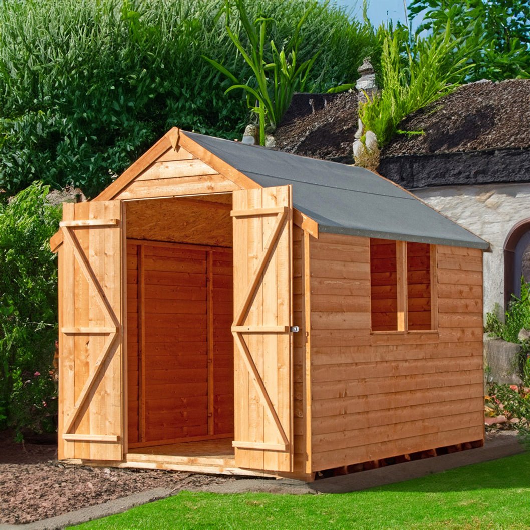 Shire Overlap 8x6ft Double Door Value Wooden Shed - JJ Building Materials