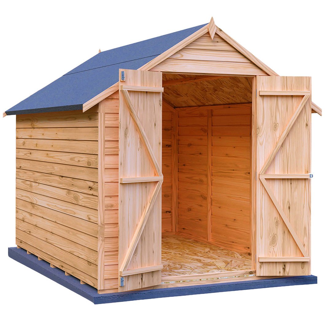 Shire Overlap 8x6ft Double Door Value Wooden Shed - JJ Building Materials