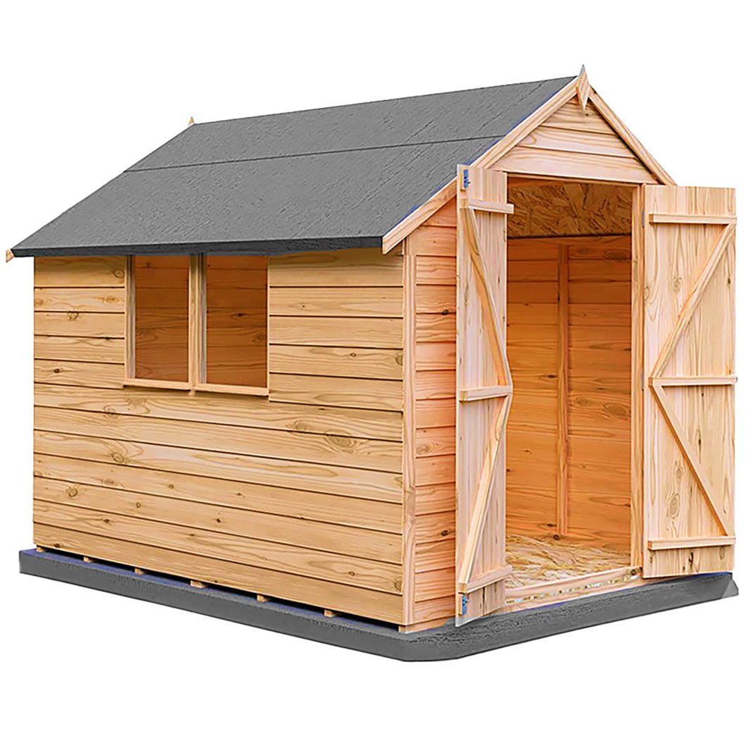 Shire Overlap 8x6ft Double Door Value Wooden Shed - JJ Building Materials