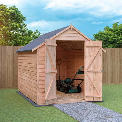 Shire Overlap 8x6ft Double Door Value Wooden Shed - JJ Building Materials