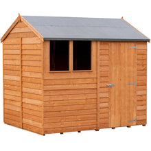Shire Overlap 8x6ft Single Door Reverse Apex Amaryllis Wooden Shed - JJ Building Materials