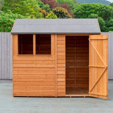 Shire Overlap 8x6ft Single Door Reverse Apex Amaryllis Wooden Shed - JJ Building Materials